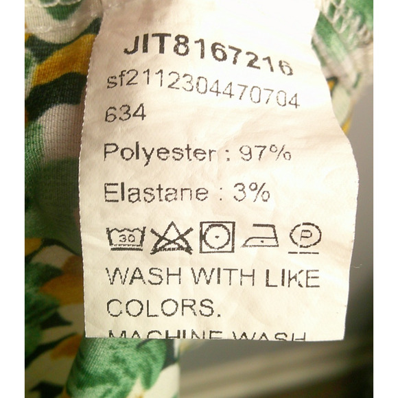 Shein Curve V-neck Flutter Sleeve Floral Blouse Women's 3X Short Sleeve - Picture 6 of 7